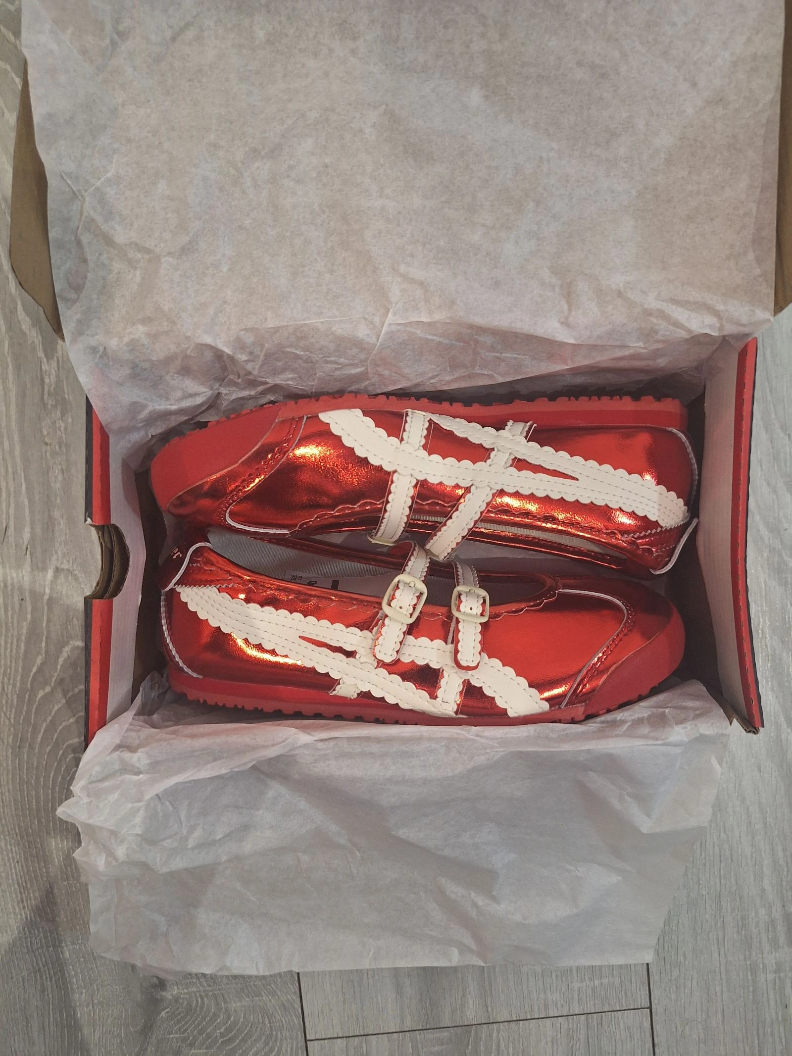 Ballerines Onitsuka Tiger rouges et blanches taille 38 – photo 2